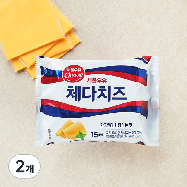 서울우유 체다 슬라이스 치즈 · 매수는 쿠팡에서 확인